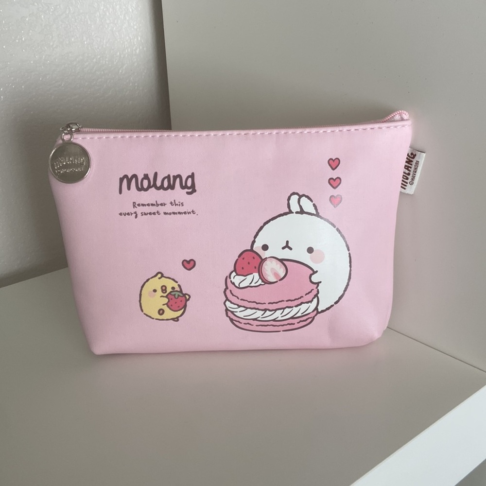Molang Pink Zipper Pouch